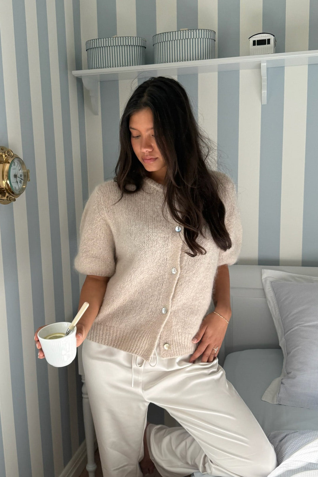 Ida Ss Cardigan Beige | Genser | Smuk - Dameklær på nett