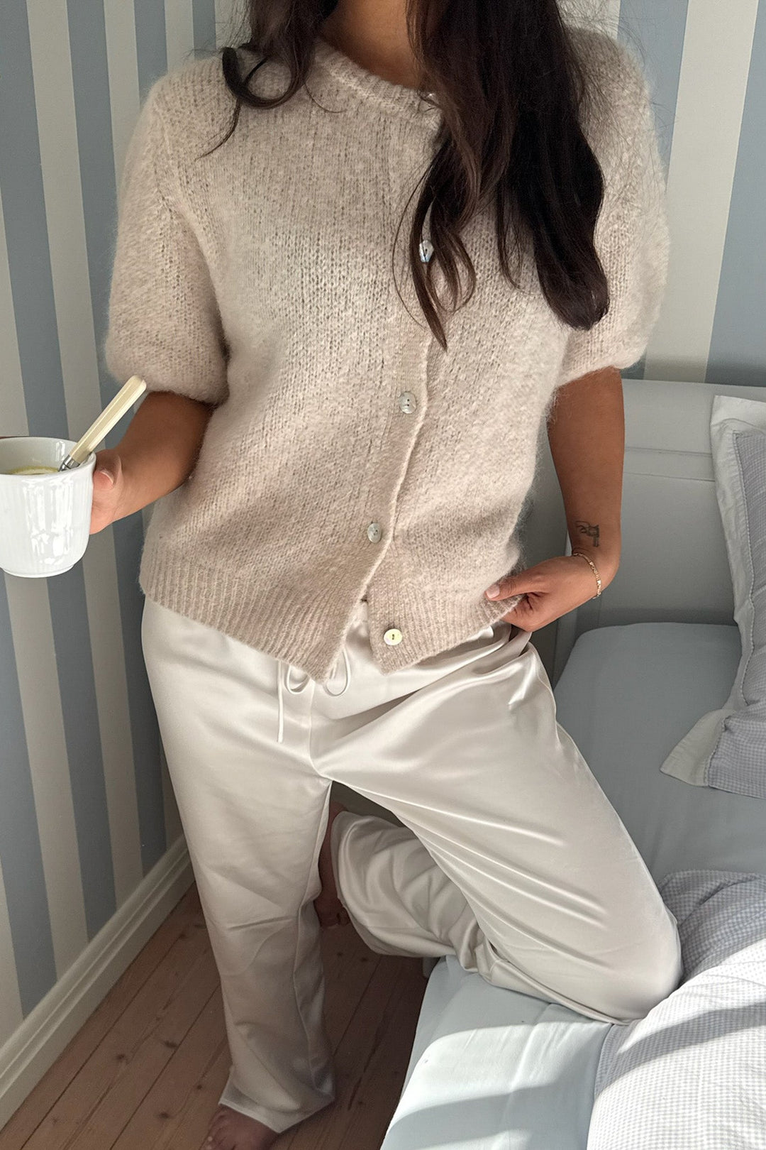 Ida Ss Cardigan Beige | Genser | Smuk - Dameklær på nett