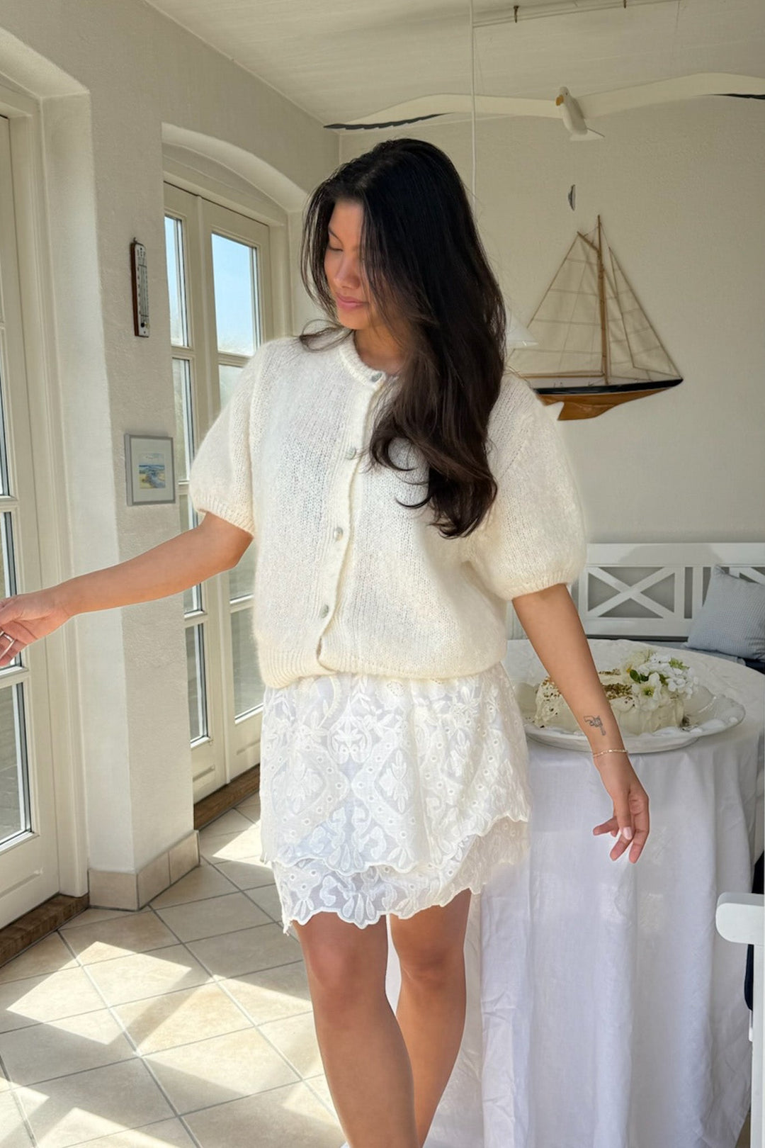 Ida Ss Cardigan White | Genser | Smuk - Dameklær på nett