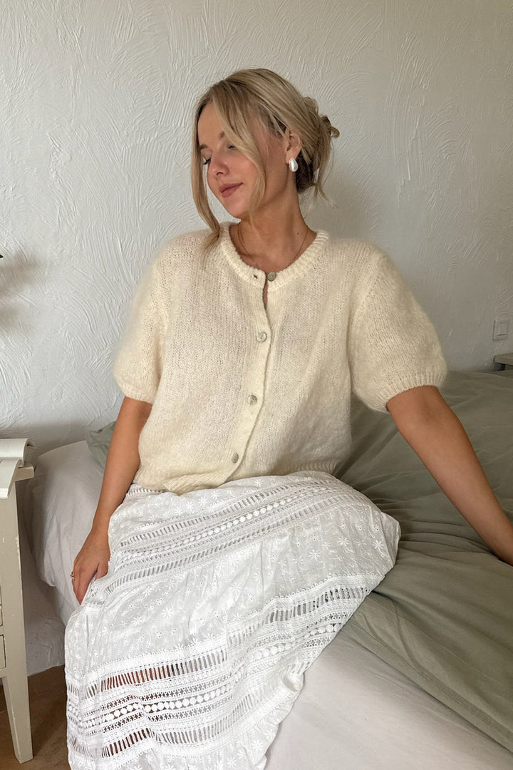 Ida Ss Cardigan White | Genser | Smuk - Dameklær på nett