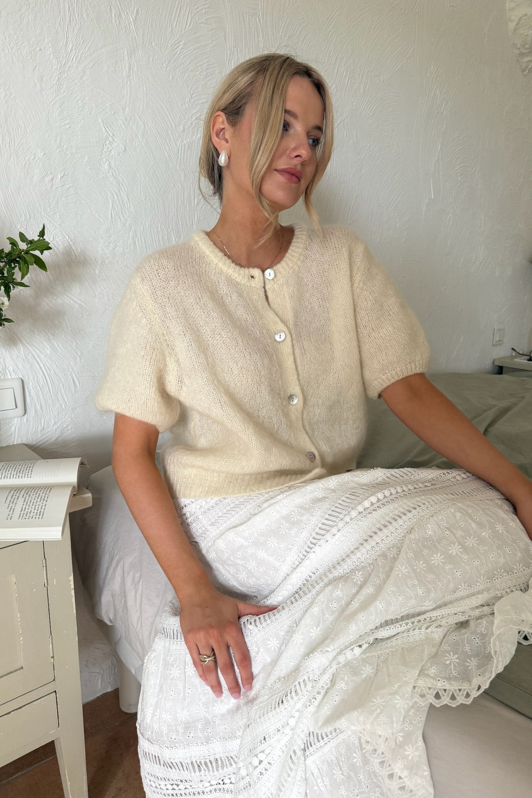 Ida Ss Cardigan White | Genser | Smuk - Dameklær på nett