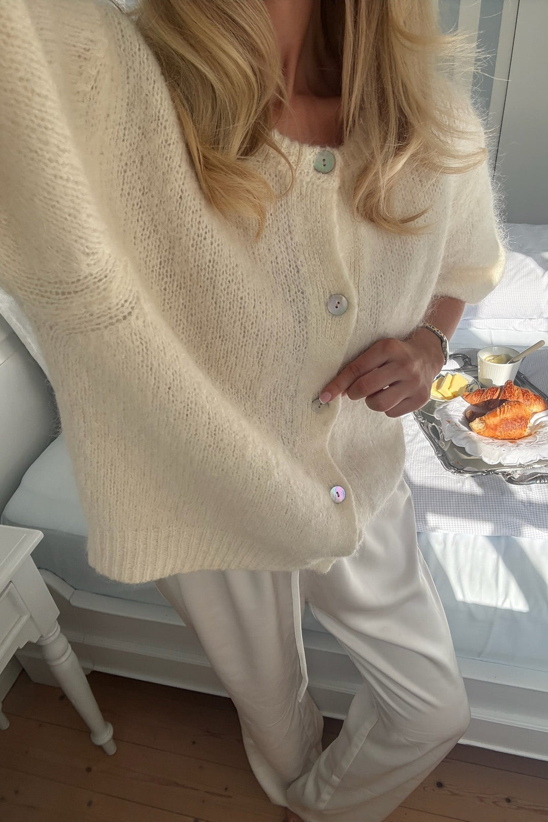Ida Ss Cardigan White | Genser | Smuk - Dameklær på nett