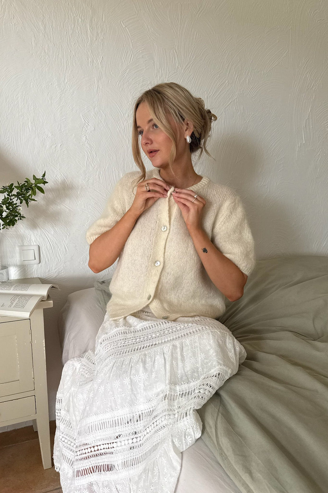 Ida Ss Cardigan White | Genser | Smuk - Dameklær på nett