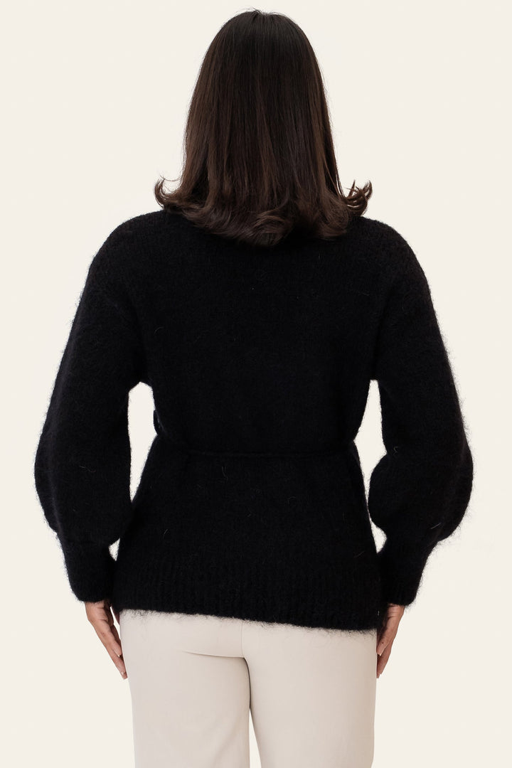 Ida Wrap Cardigan Black | Genser | Smuk