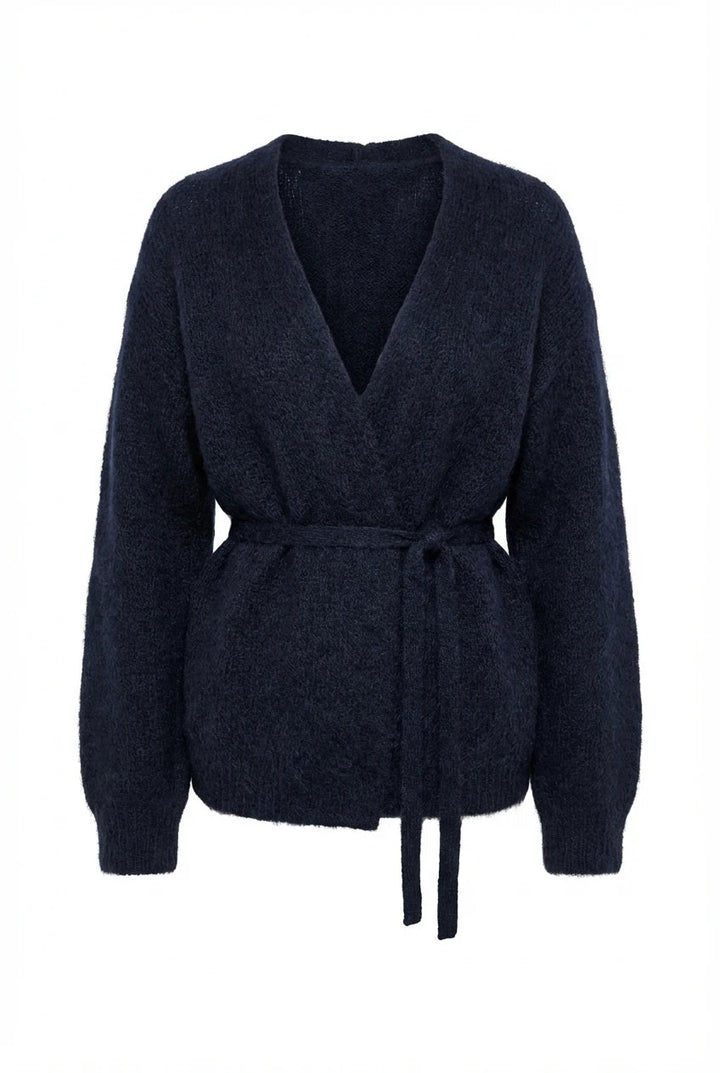Ida Wrap Cardigan Navy | Genser | Smuk