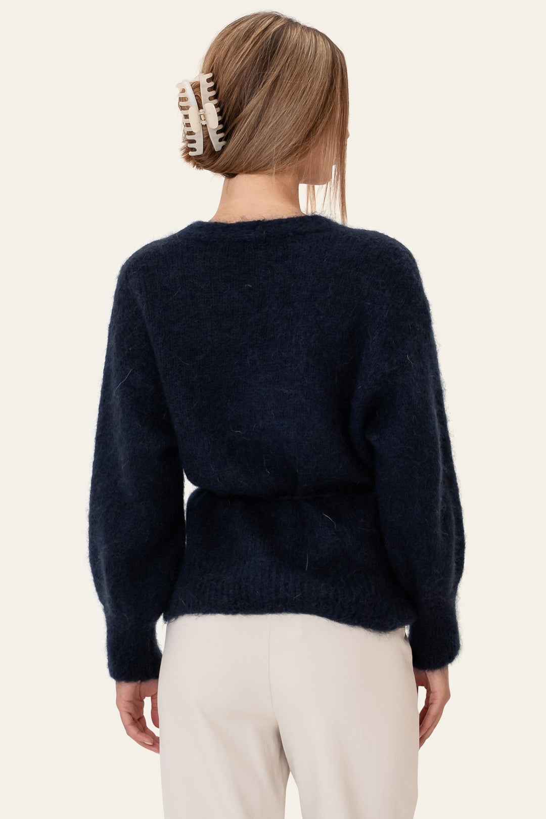 Ida Wrap Cardigan Navy | Genser | Smuk