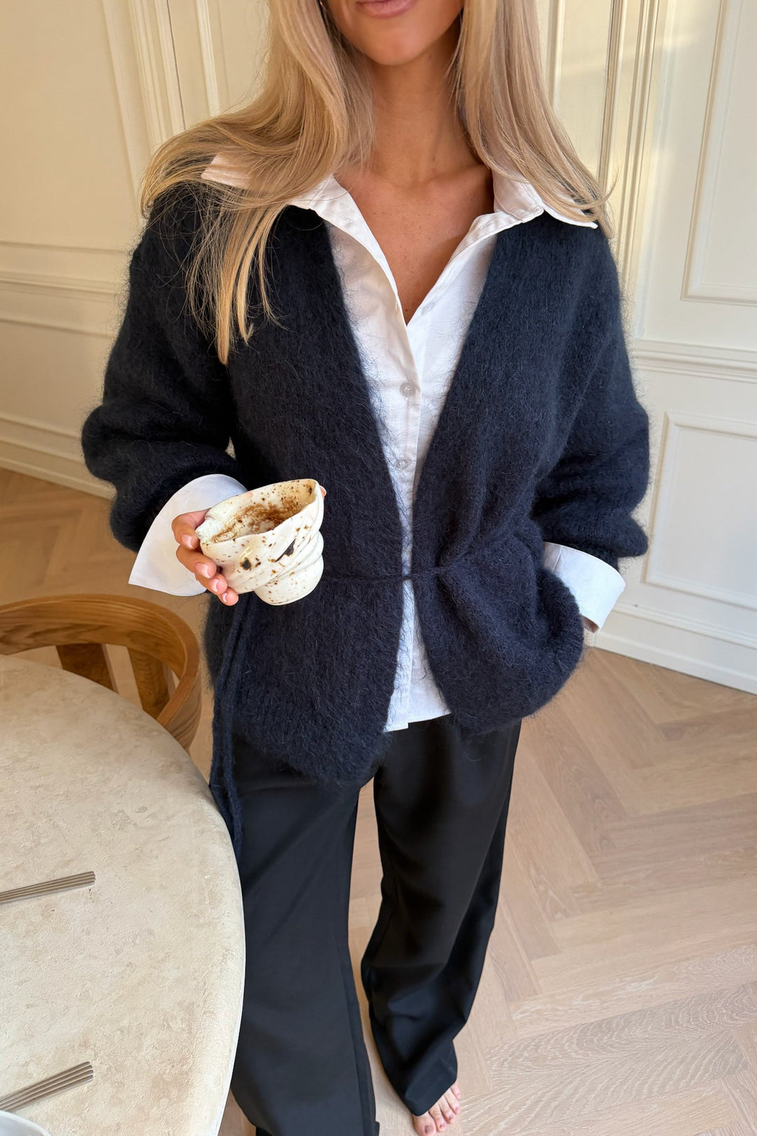 Ida Wrap Cardigan Navy | Genser | Smuk