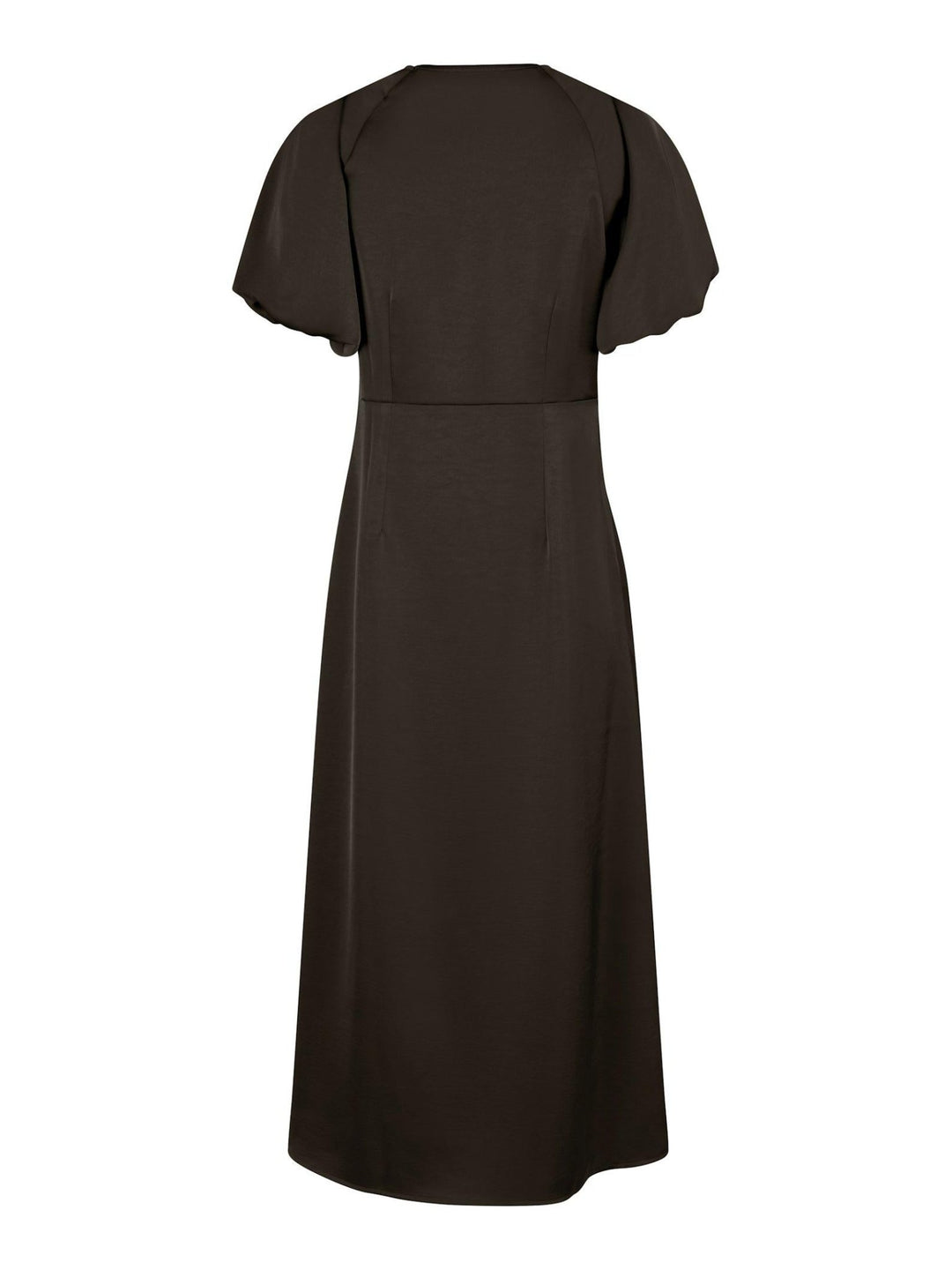 Illana Heavy Sateen Dress Dark Brown | Kjoler | Smuk - Dameklær på nett