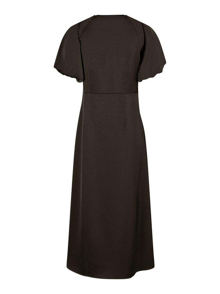 Illana Heavy Sateen Dress Dark Brown | Kjoler | Smuk - Dameklær på nett
