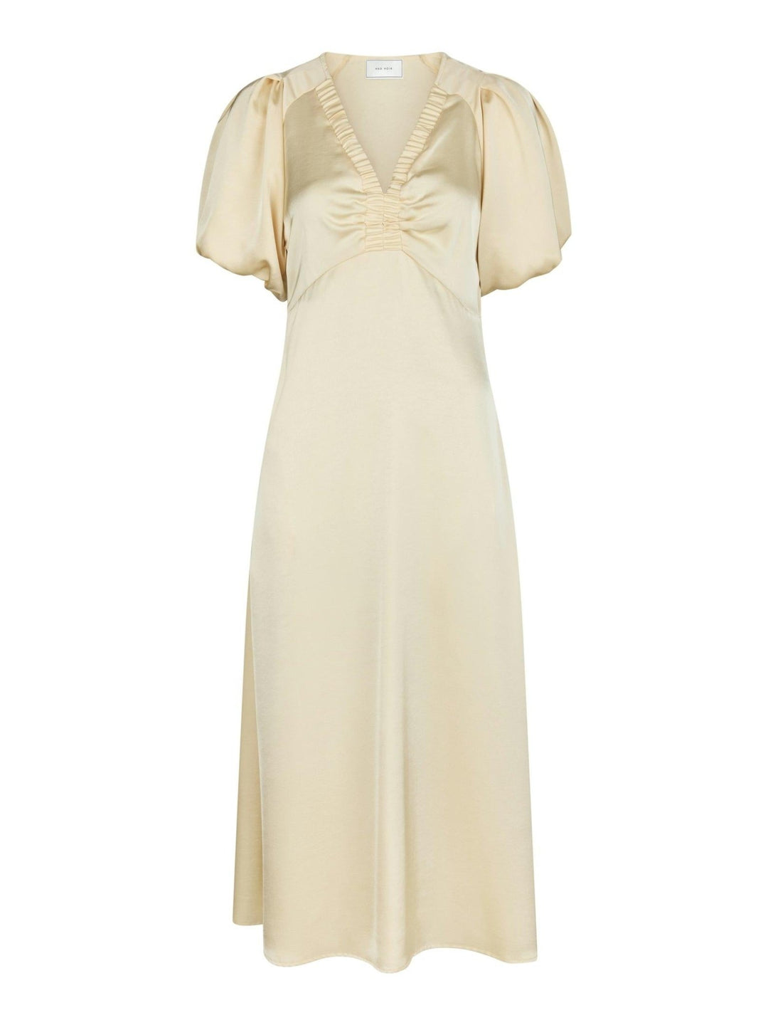 Illana Heavy Sateen Dress Light Yellow | Kjoler | Smuk - Dameklær på nett