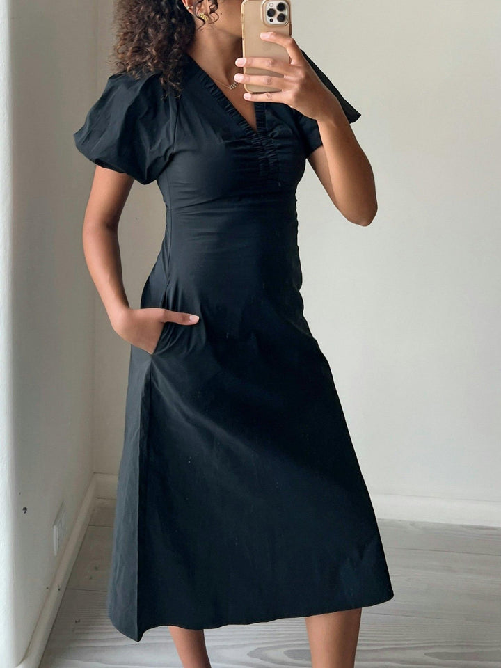 Illana Poplin Dress Black | Kjoler | Smuk - Dameklær på nett