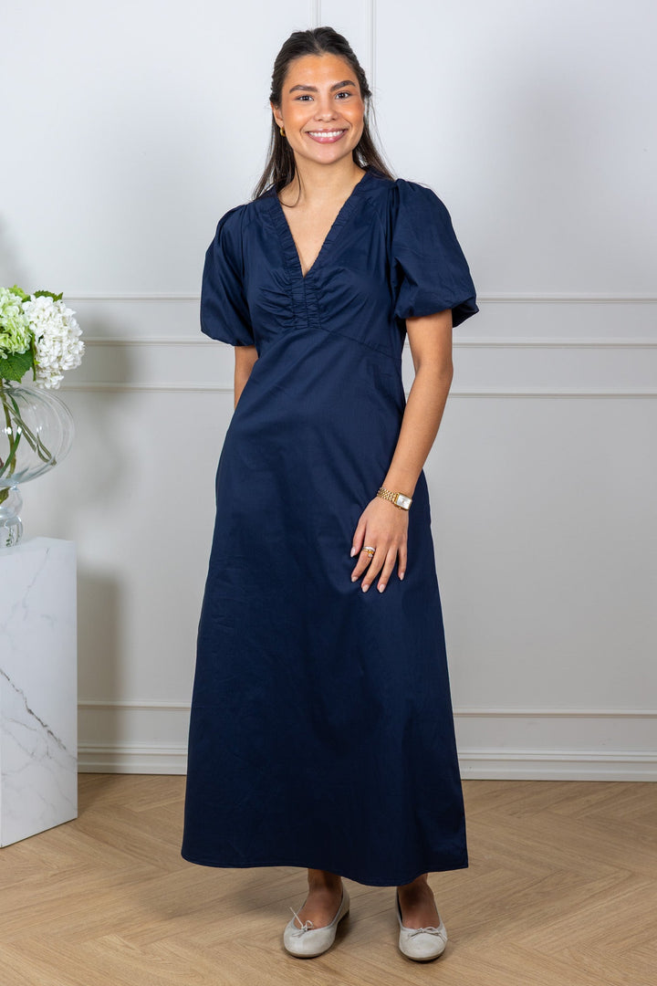 Illana Poplin Dress Navy | Kjoler | Smuk