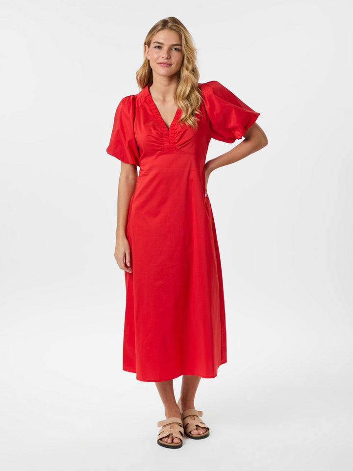 Illana Poplin Dress Red | Kjoler | Smuk - Dameklær på nett