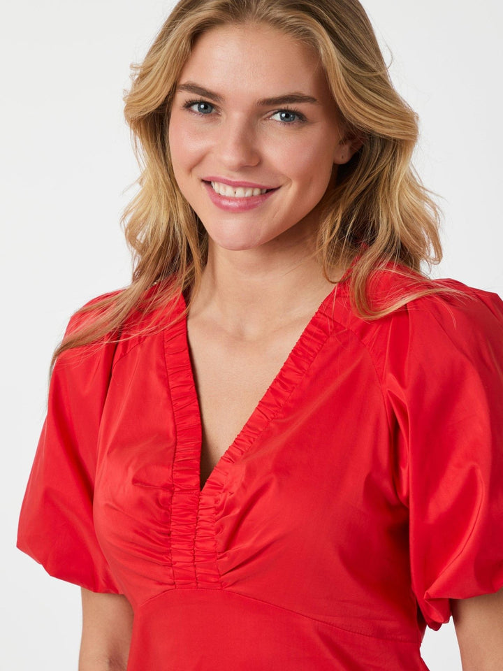 Illana Poplin Dress Red | Kjoler | Smuk - Dameklær på nett