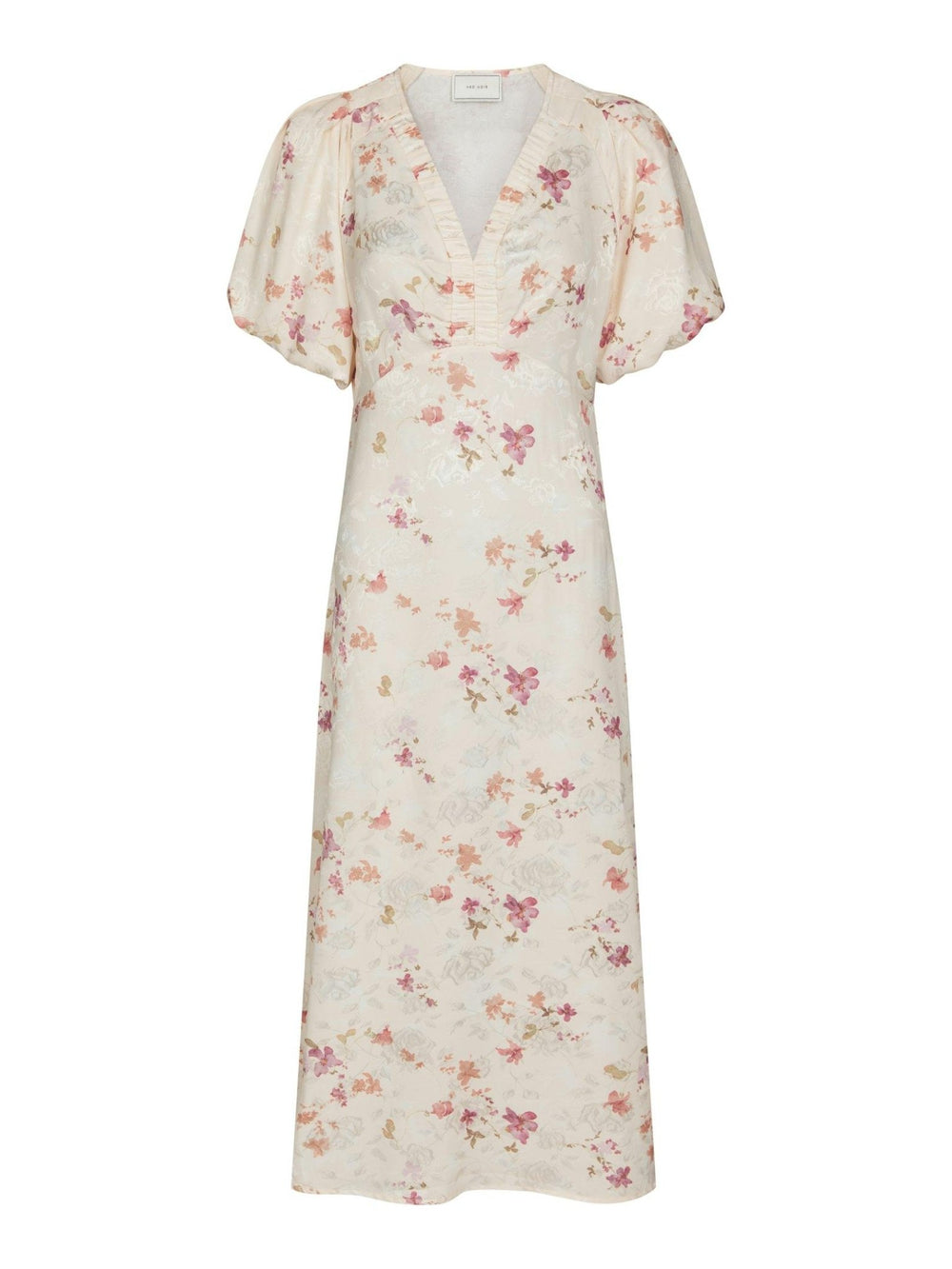 Illana Sateen Print Dress Creme | Kjoler | Smuk