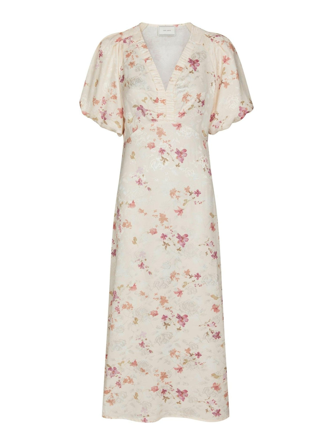 Illana Sateen Print Dress Creme | Kjoler | Smuk