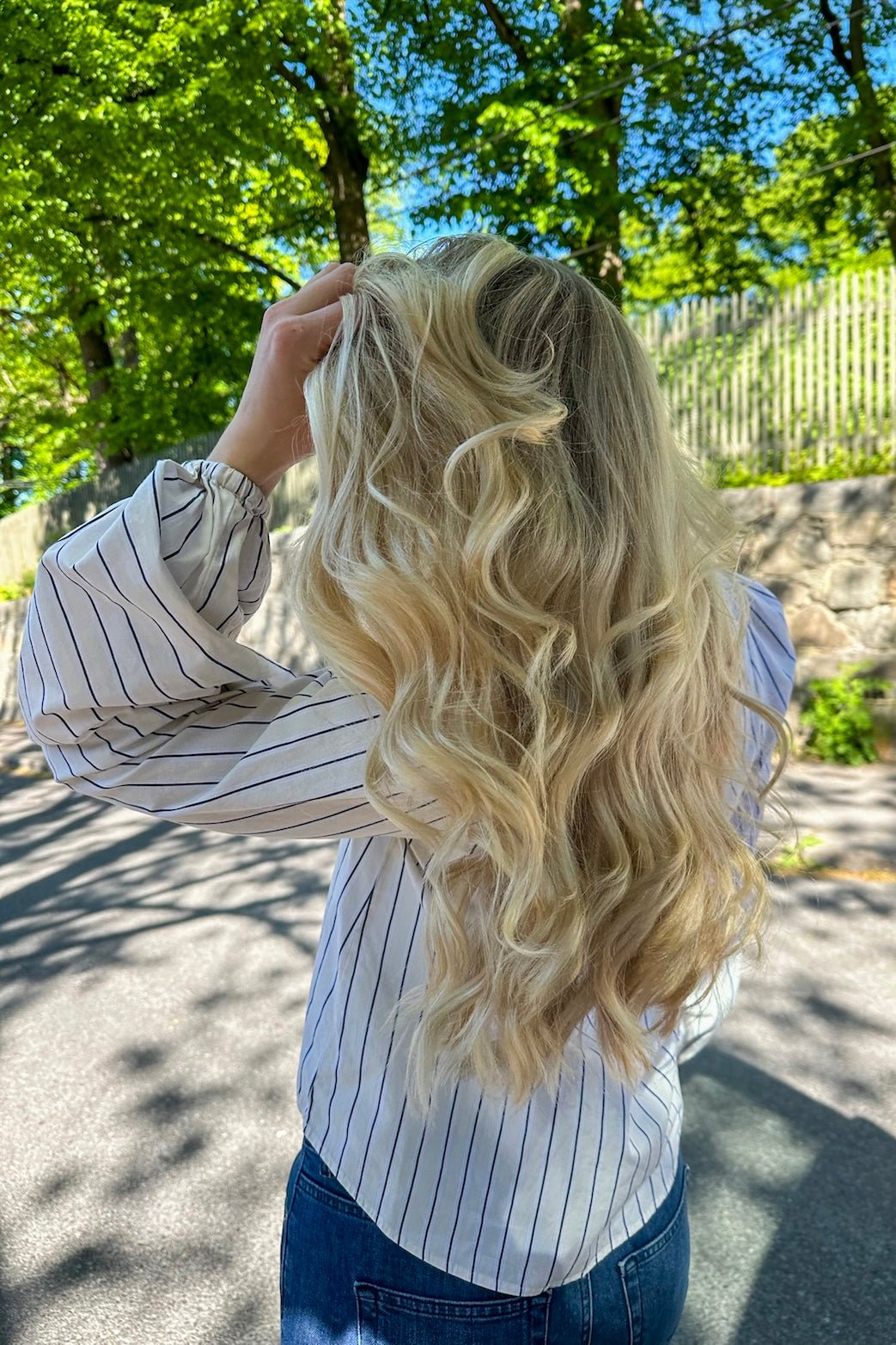 Infinity Blouse Cream Stripe | Skjorter og bluser | Smuk - Dameklær på nett