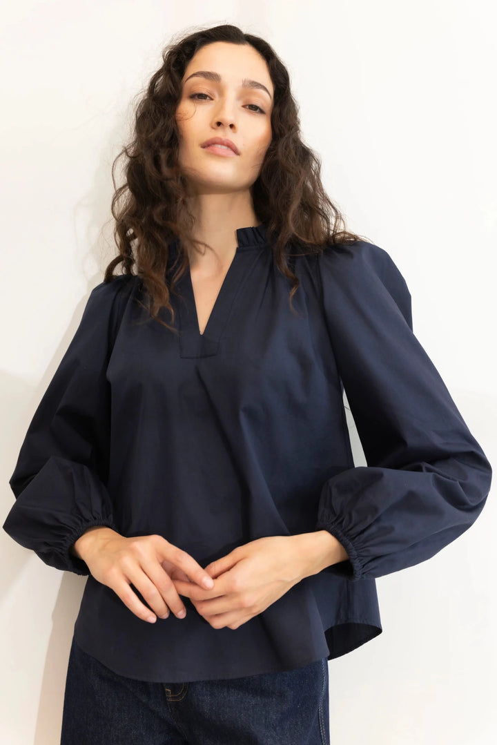 Infinity Blouse Dark Navy | Skjorter og bluser | Smuk