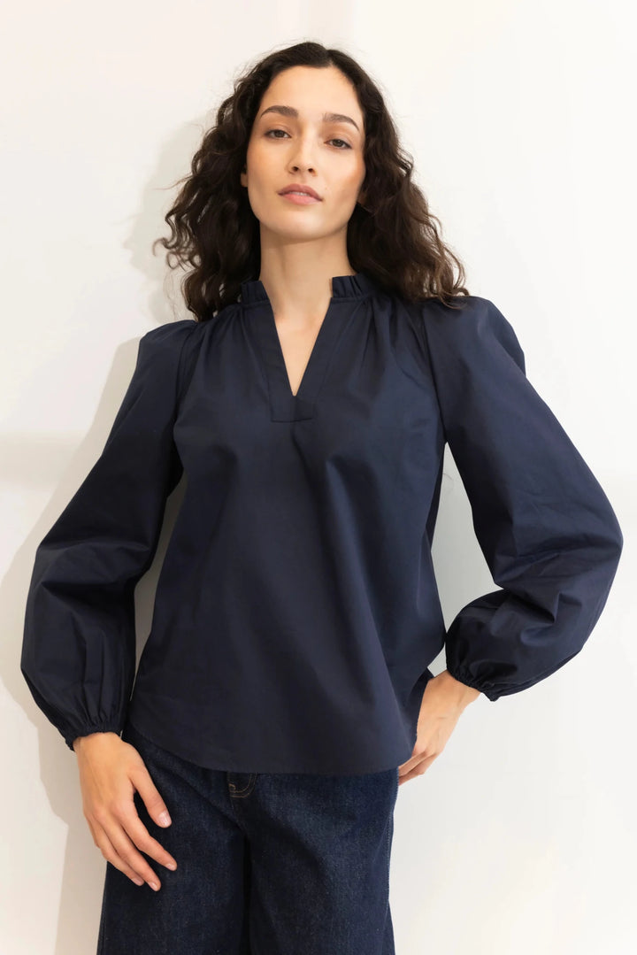 Infinity Blouse Dark Navy | Skjorter og bluser | Smuk
