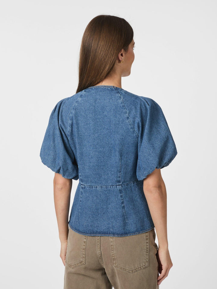 Irina Denim Blouse Blue | Skjorter og bluser | Smuk - Dameklær på nett