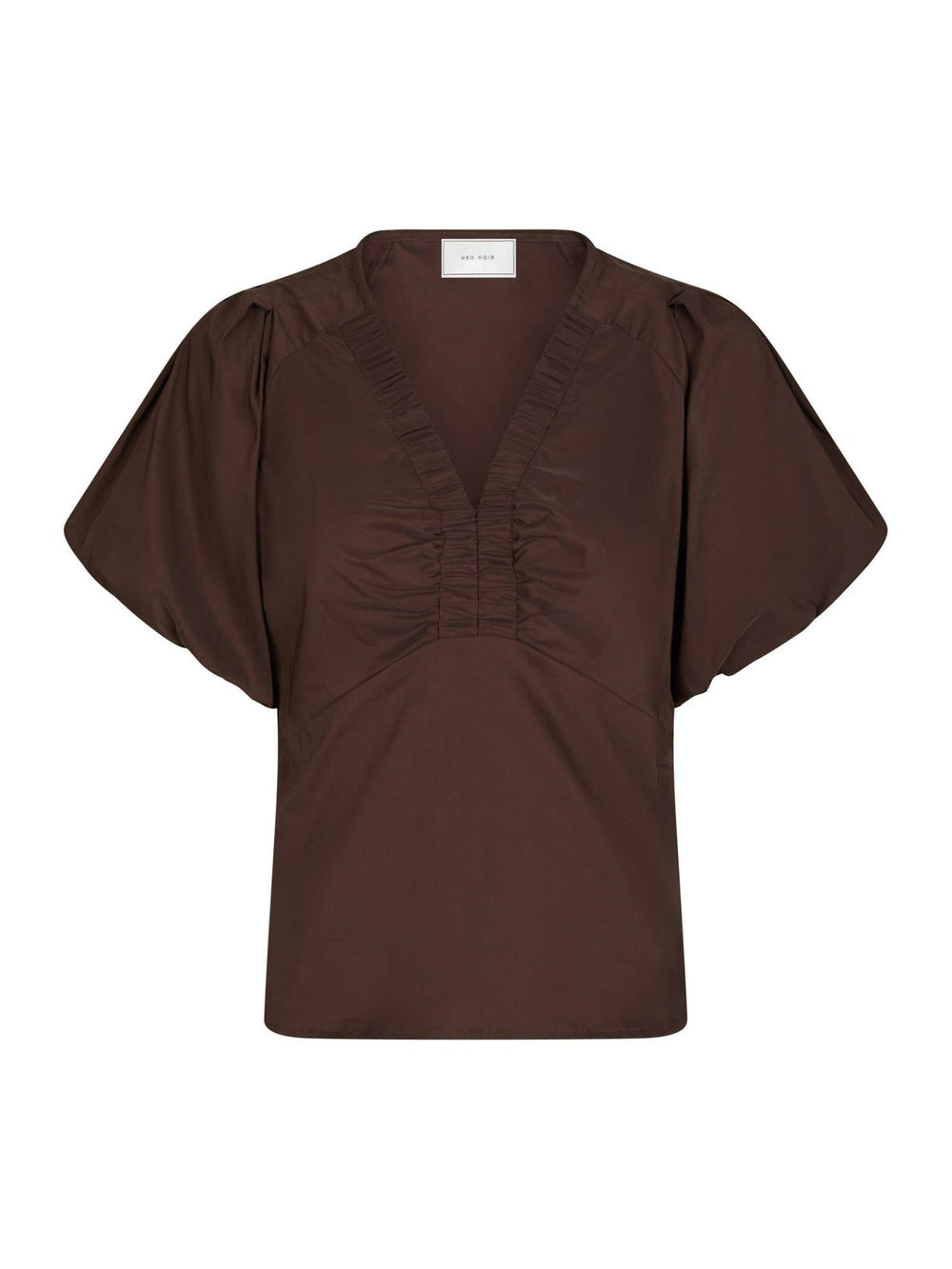 Irina Poplin Blouse Chocolate Brown | Skjorter og bluser | Smuk