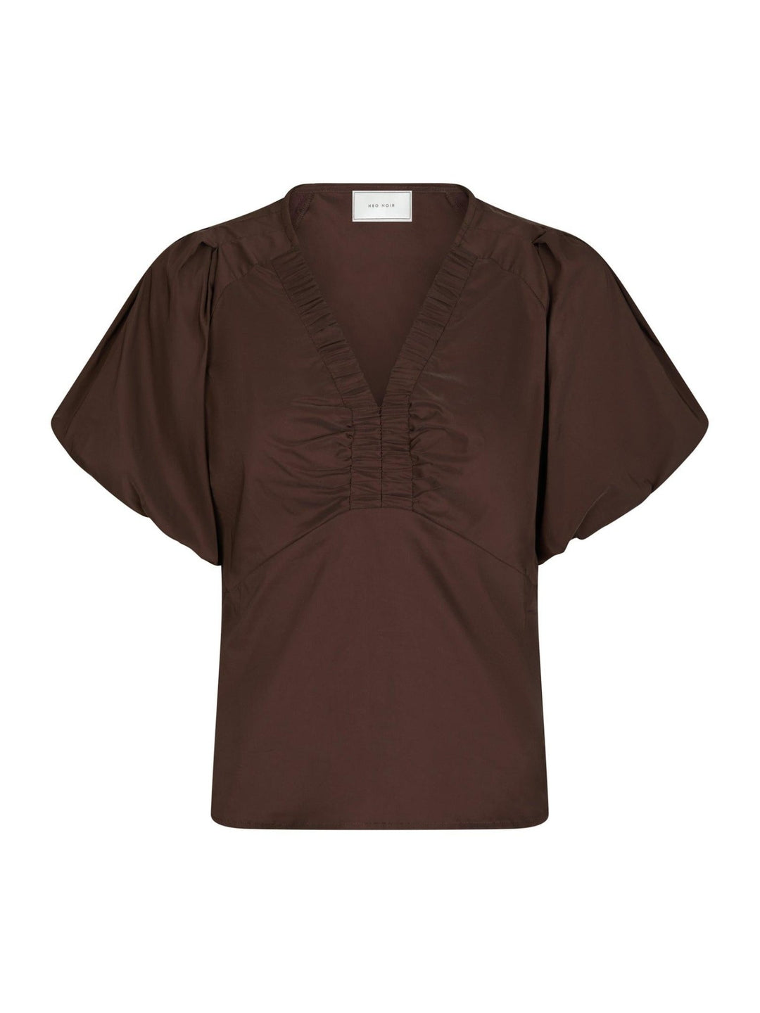 Irina Poplin Blouse Chocolate Brown | Skjorter og bluser | Smuk