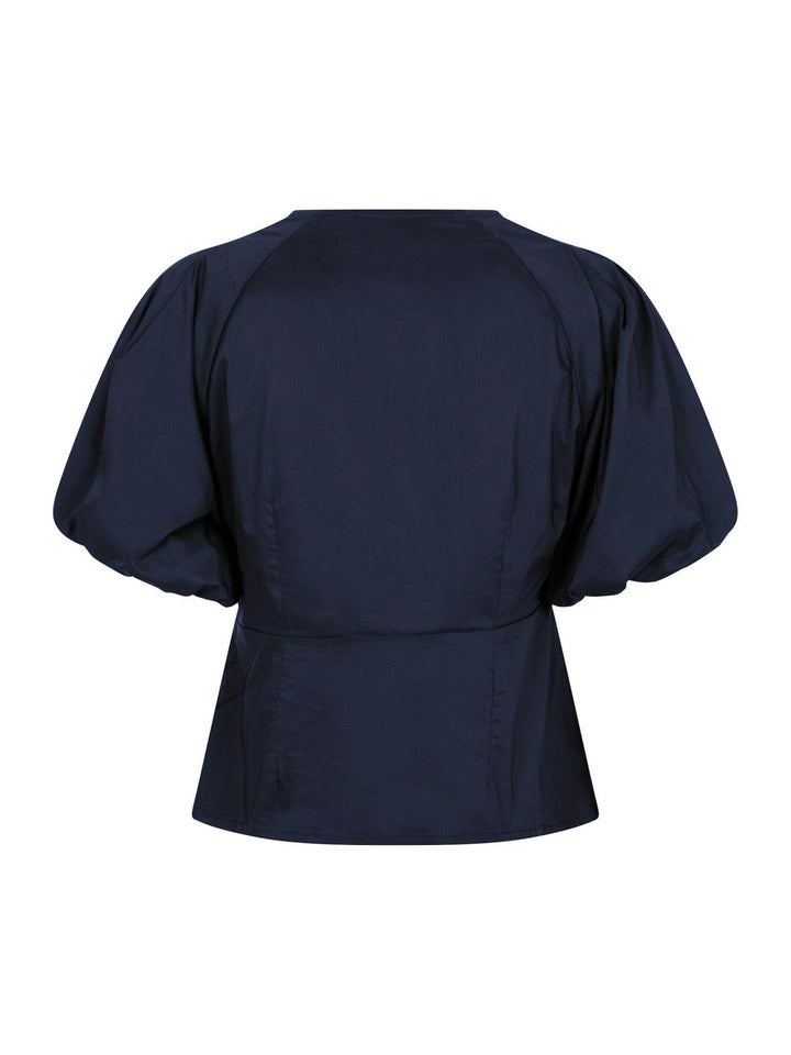 Irina Poplin Blouse Navy | Skjorter og bluser | Smuk