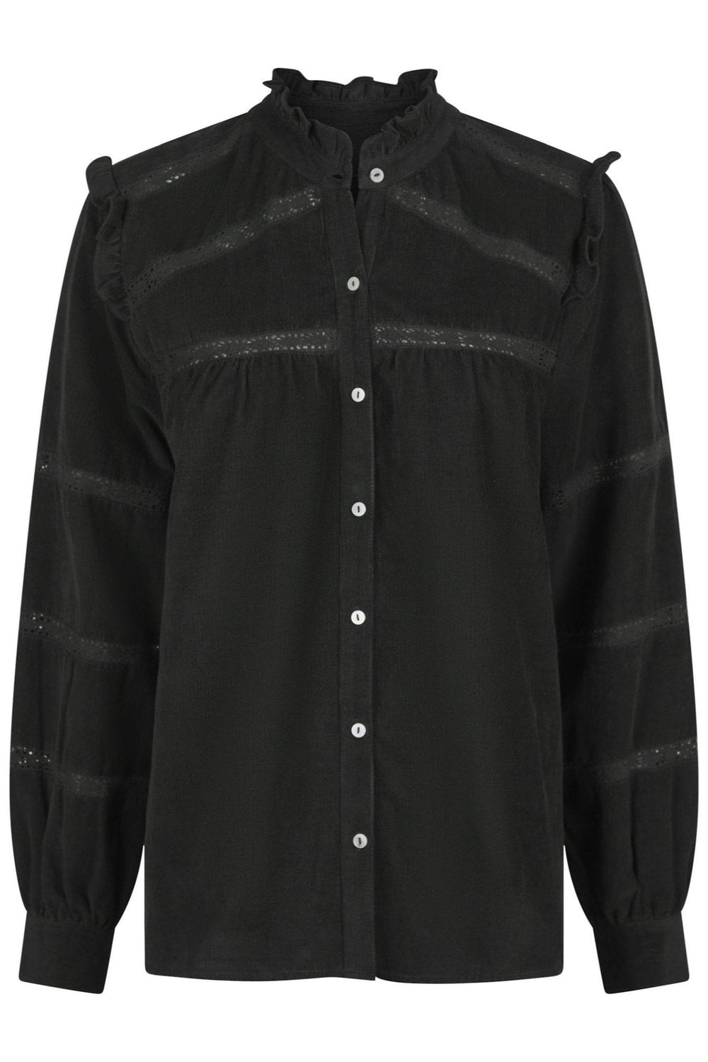 Isala Corduroy Shirt Black | Skjorter og bluser | Smuk - Dameklær på nett
