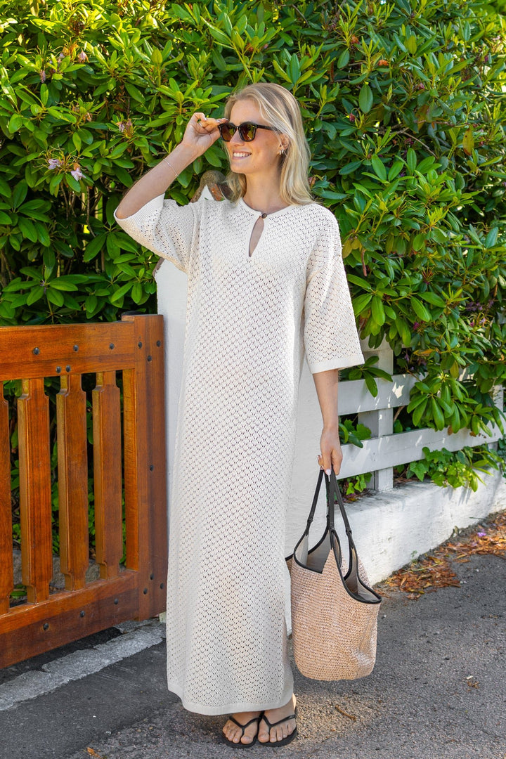 Ivy 2/4 Knit Structure Dress Birch | Kjoler | Smuk