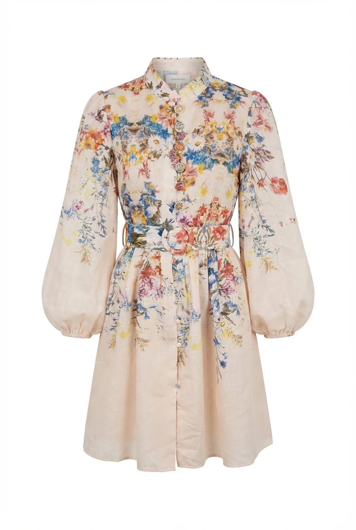 Ivy Mini Dress Beige | Kjoler | Smuk