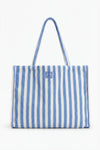 Ivy Tote Bag Blue Stripe