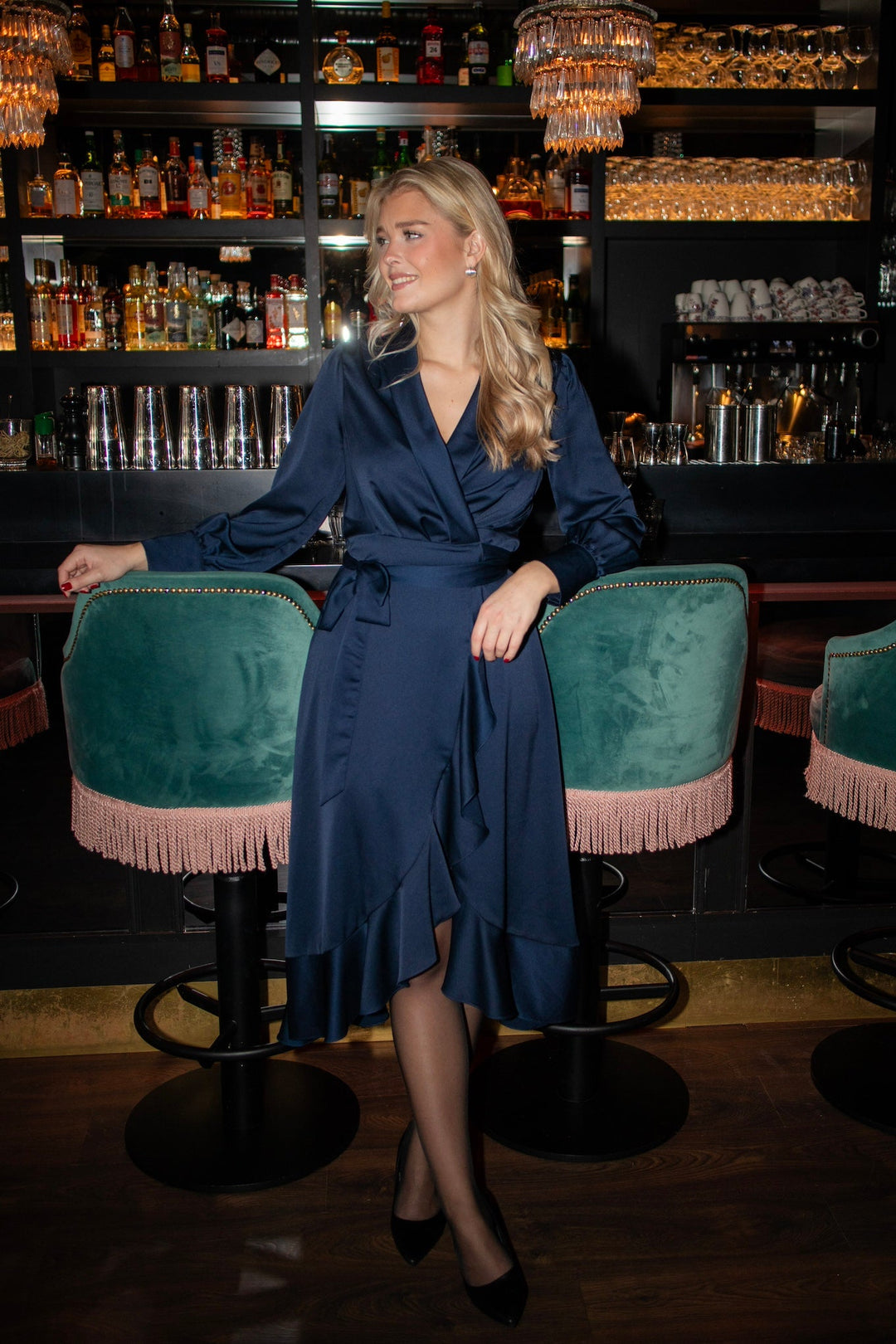 Iza Midi Dress Blue