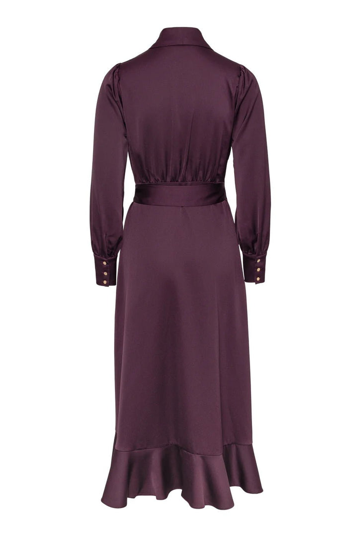 Iza Midi Dress Burgundy | Kjoler | Smuk - Dameklær på nett