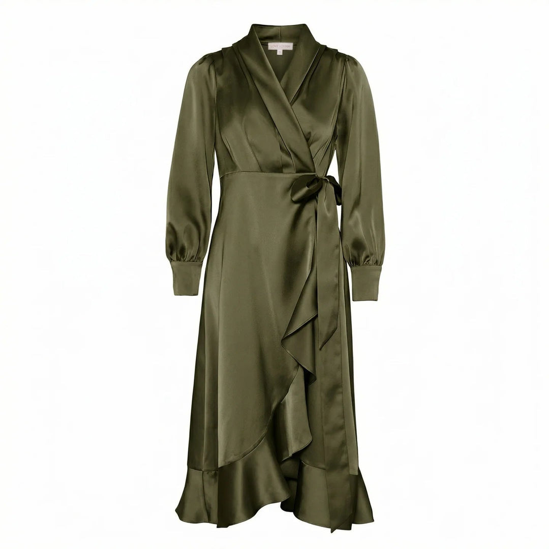 Iza Midi Dress Khaki | Kjoler | Smuk