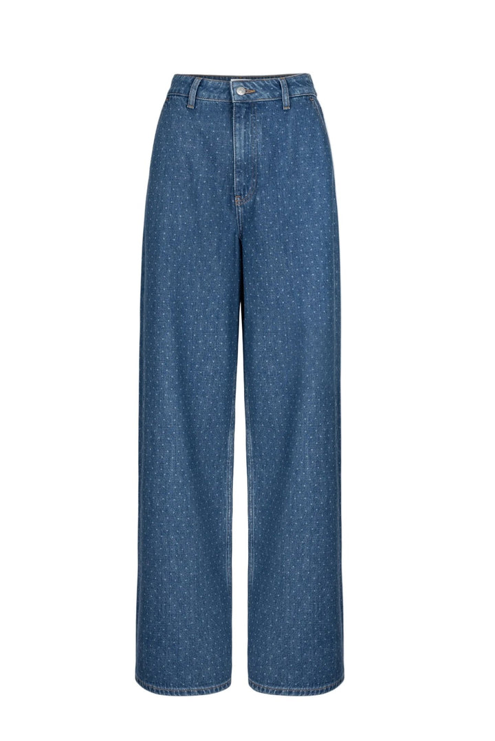 Jace Trouser Mid Blue Dot | Bukser | Smuk