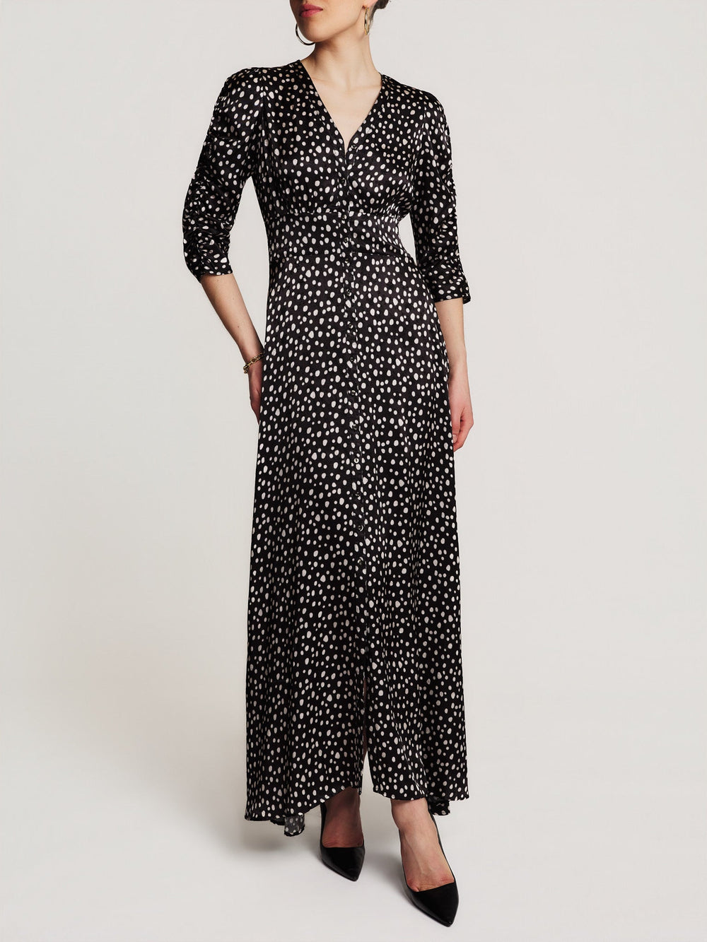 Jacquard Button-Down Dress Black Bliss | Kjoler | Smuk