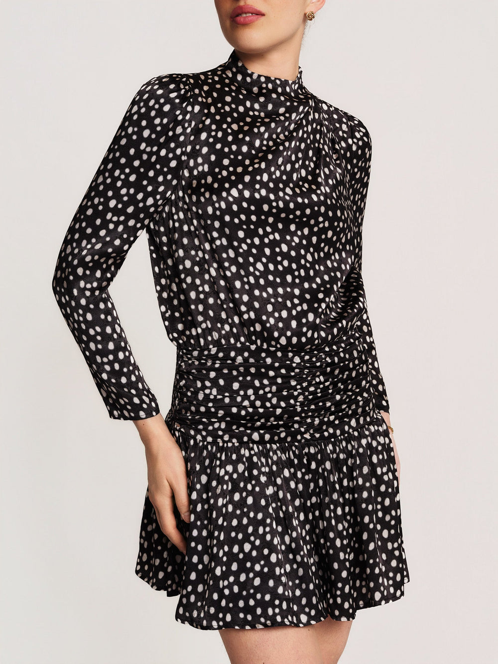 Jacquard Pleated Dress Black Bliss | Kjoler | Smuk