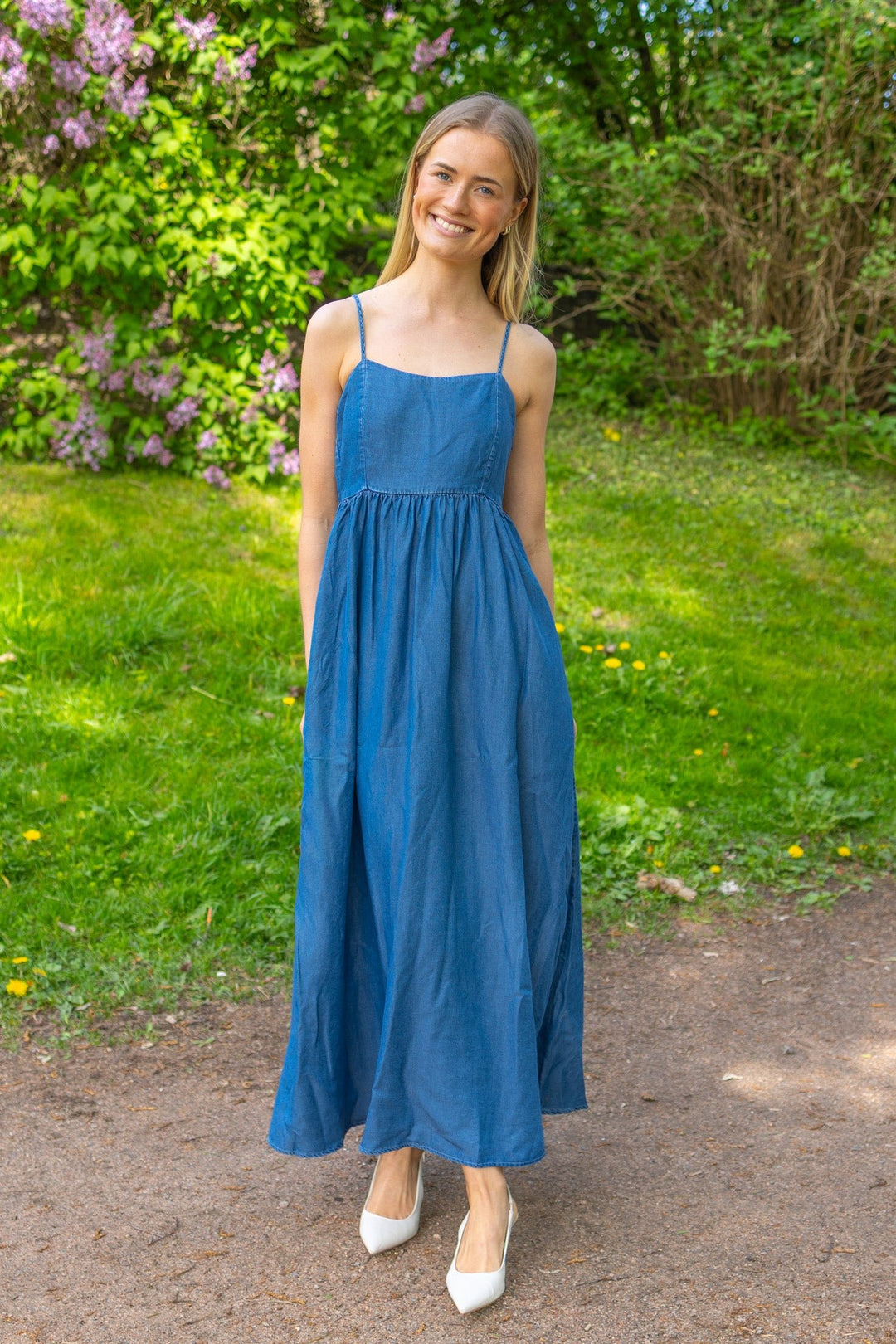 Janna Regular Sl Ankle Dress Medium Blue Denim | Kjoler | Smuk