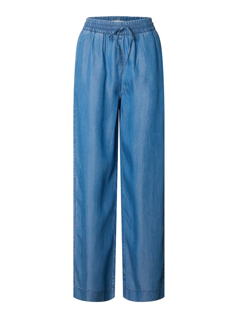 Janna - Viva Hw Long Pant Medium Blue Denim | Bukser | Smuk