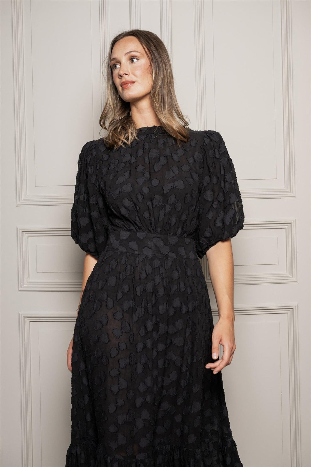 Jardin Midi Dress Noir Georgette | Kjoler | Smuk - Dameklær på nett
