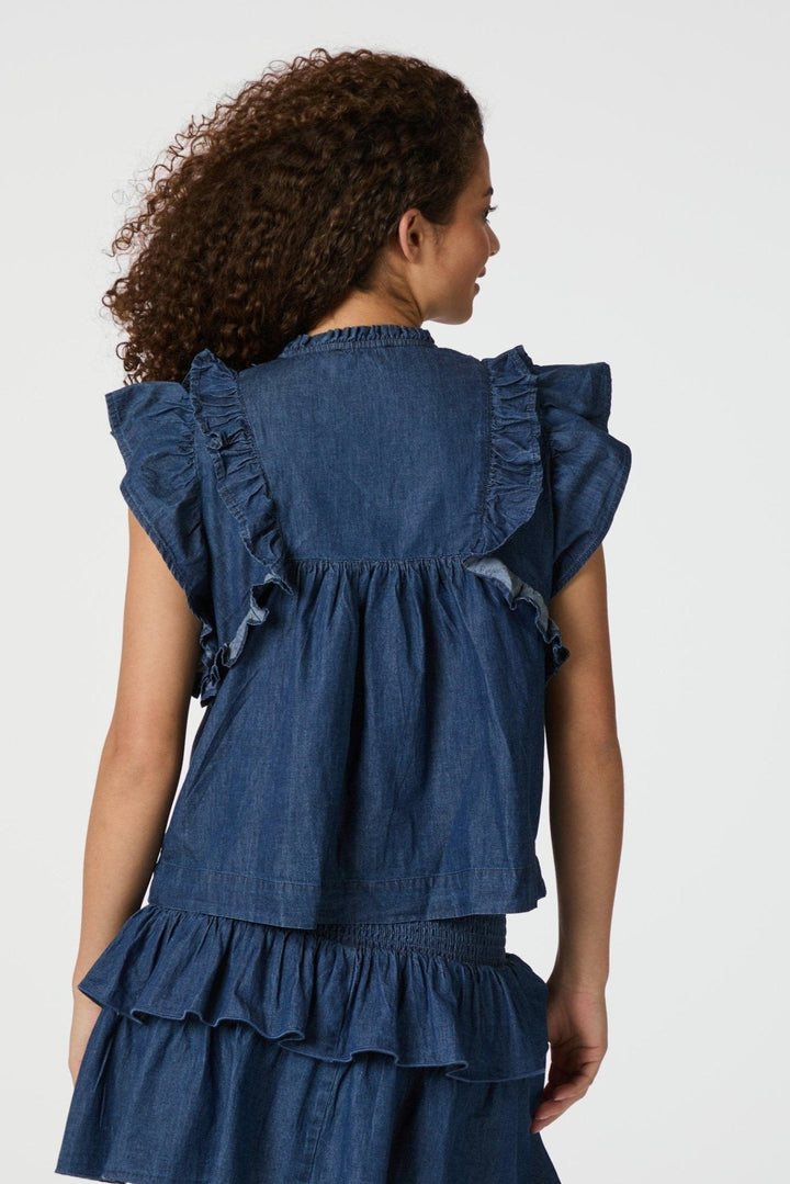 Jayla Denim Top Blue | Topper | Smuk - Dameklær på nett