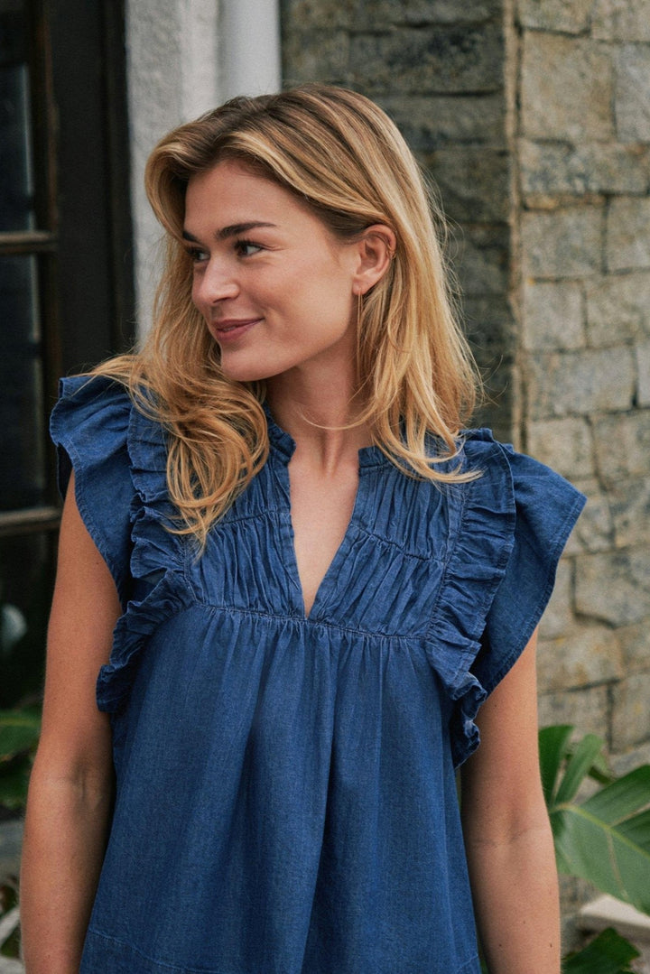 Jayla Denim Top Blue | Topper | Smuk - Dameklær på nett