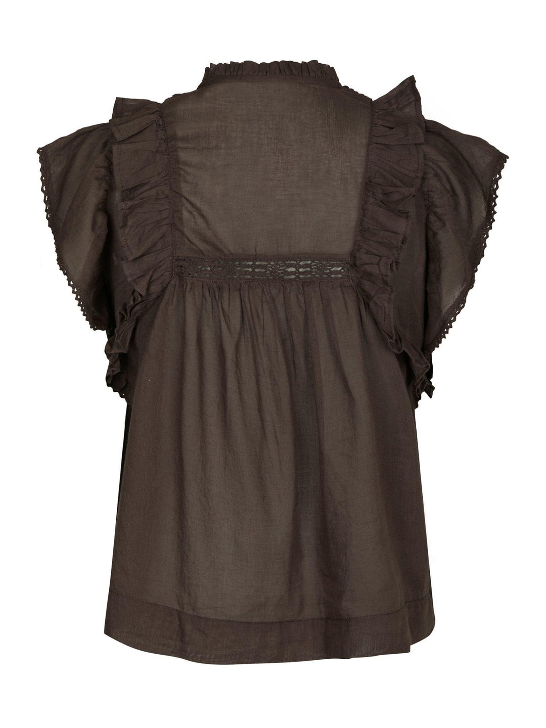Jayla S Voile Top Dark Brown | Topper | Smuk