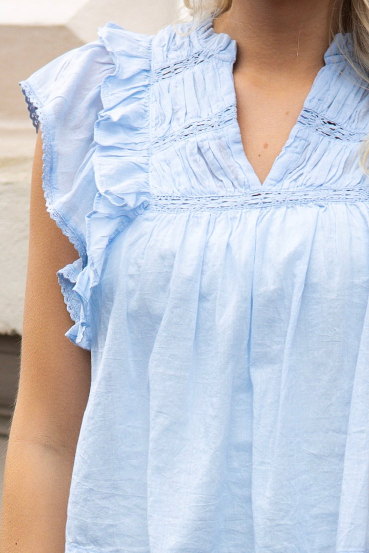 Jayla S Voile Top Light Blue | Topper | Smuk - Dameklær på nett