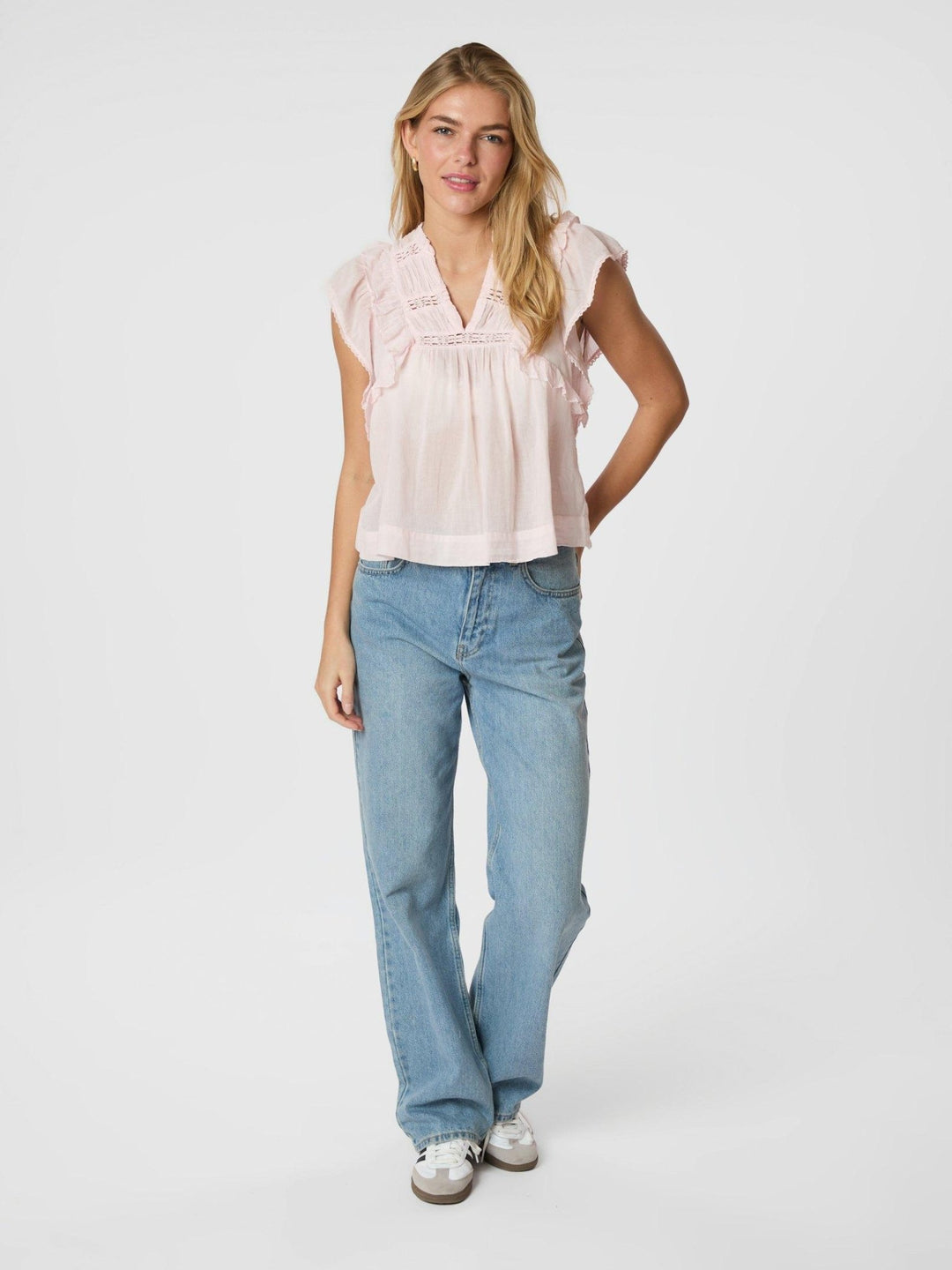 Jayla S Voile Top Light Pink | Topper | Smuk - Dameklær på nett