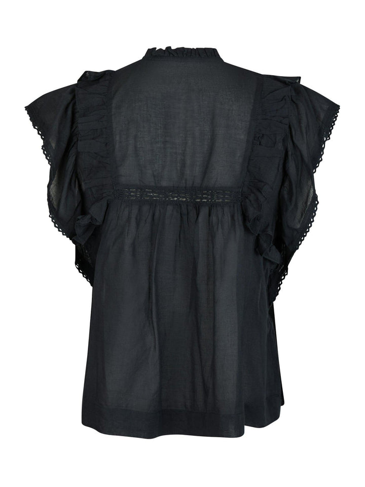 Jayla S Voile Top Navy | Topper | Smuk - Dameklær på nett