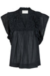 Jayla S Voile Top Navy