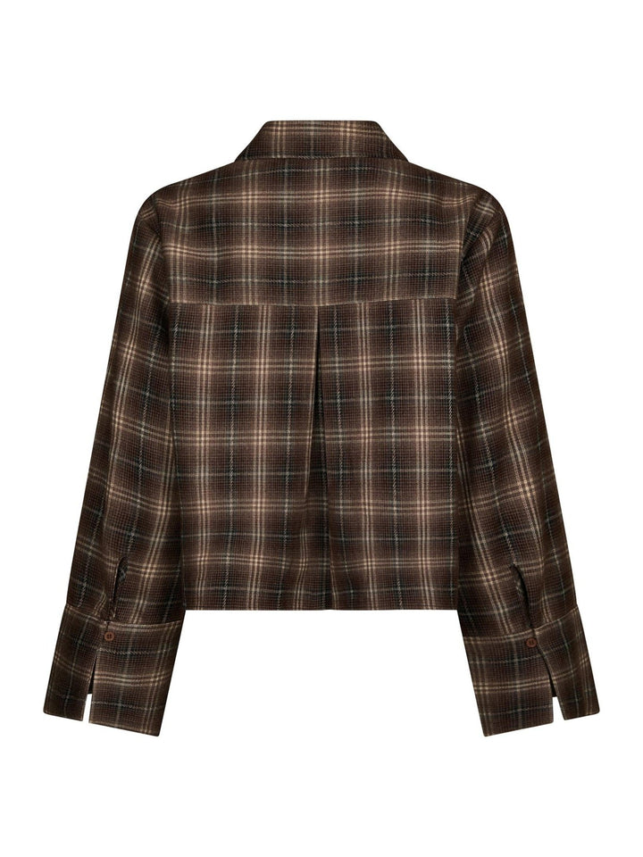 Jaylin Flannel Check Shirt Dark Taupe | Skjorter og bluser | Smuk