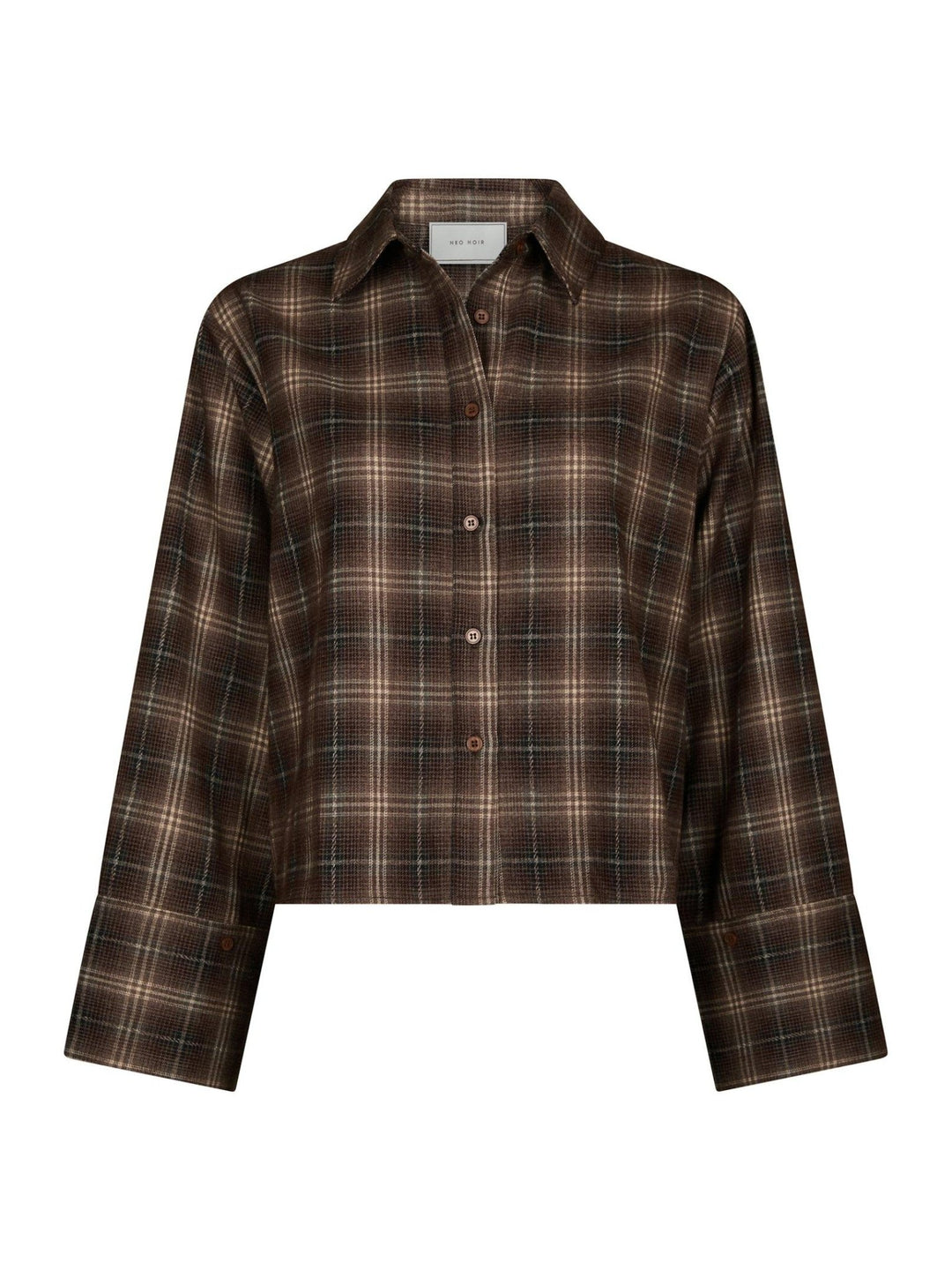 Jaylin Flannel Check Shirt Dark Taupe | Skjorter og bluser | Smuk