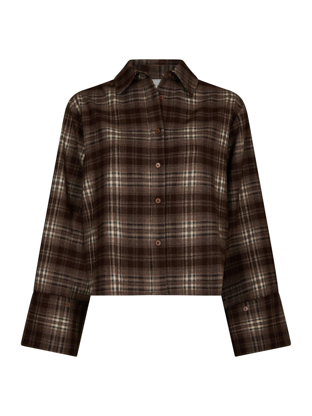 Jaylin Flannel Check Shirt Warm Grey | Skjorter og bluser | Smuk